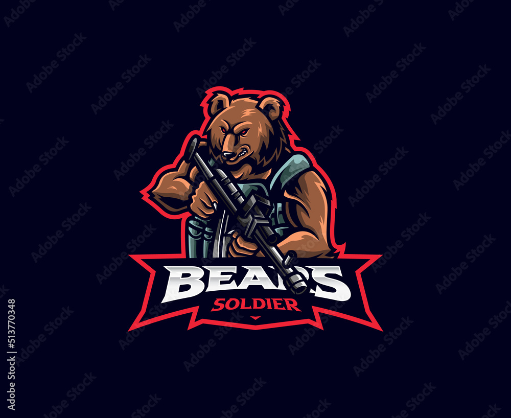 Bear mascot logo design