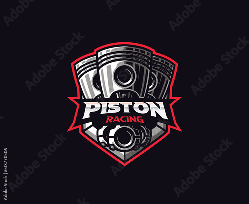 Piston vector logo design