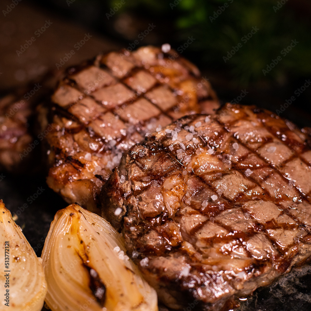 Carne assada na brasa Stock Photo | Adobe Stock