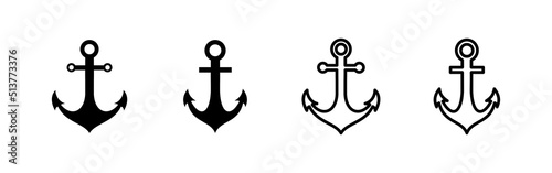 Anchor icon vector. Anchor sign and symbol. Anchor marine icon.