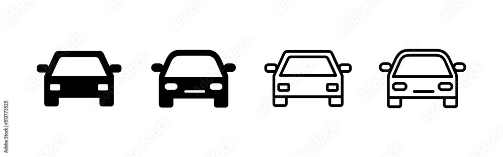 Car icon vector. car sign and symbol. small sedan Car icon vector. car sign and symbol. small sedan