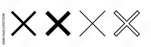 Close icon vector. Delete sign and symbol. cross sign
