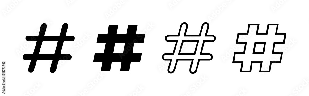 Obraz premium Hashtag icon vector. hashtag sign and symbol