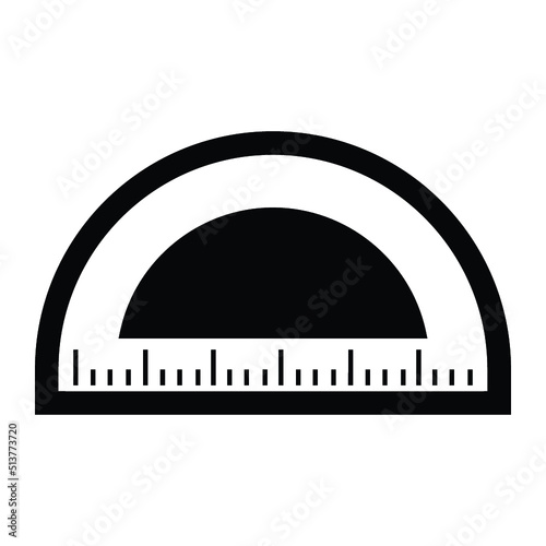 Semi circle ruler icon