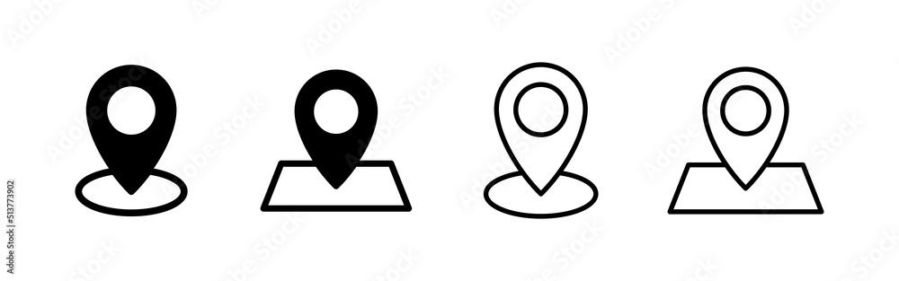Maps and pin icon vector. location sign and symbol. geo locate, pointer icon. Maps and pin icon vector. location sign and symbol. geo locate, pointer icon.