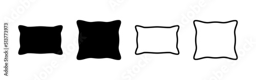 Pillow icon vector. Pillow sign and symbol. Comfortable fluffy pillow