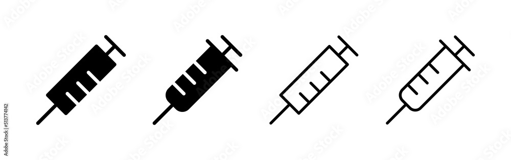Syringe icon vector. injection sign and symbol.vaccine icon Syringe icon vector. injection sign and symbol.vaccine icon