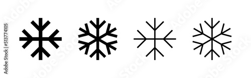 Snow icon vector. snowflake sign and symbol