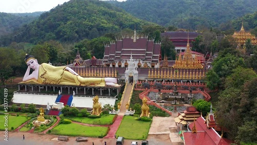 Wat Phrathat Suthon Mongkhon Khiri temple complex in Phrae, Thailand photo