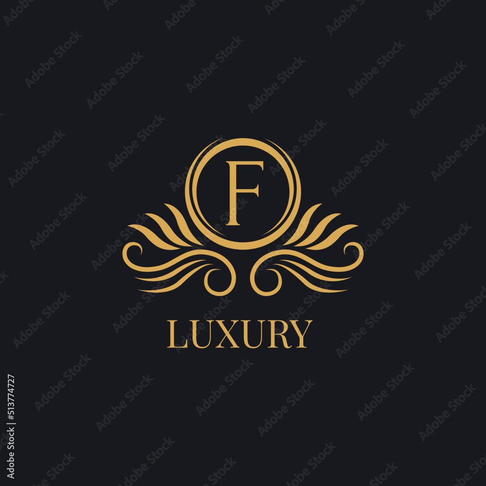 Fototapeta premium luxury letter template logo.logo for boutique,wedding,hotel,jewelry etc.premium vector design
