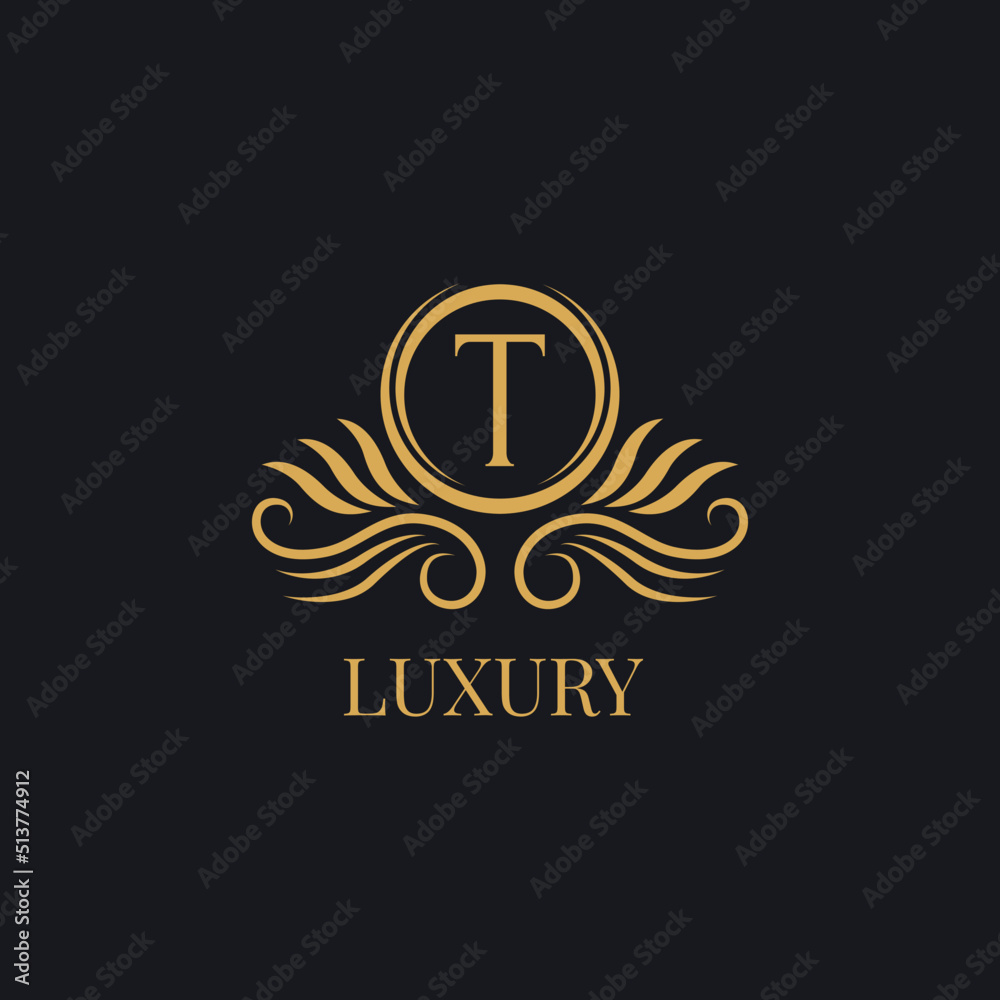 Fototapeta premium luxury letter template logo.logo for boutique,wedding,hotel,jewelry etc.premium vector design