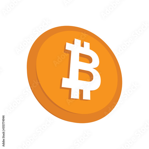 Bitcoin logo. Crypto currency btc vector icon.