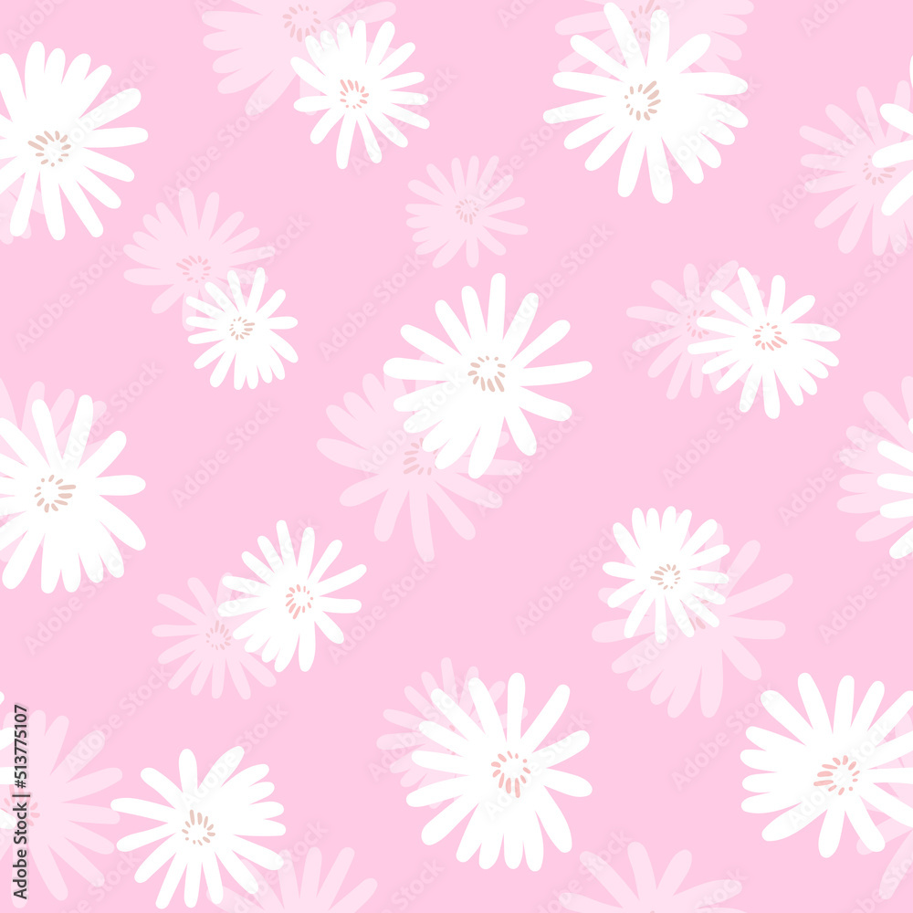 Seamless floral pattern based on traditional folk art ornaments. Colorful flowers on color background. Scandinavian style. Sweden nordic style. Vector illustration. Simple minimalistic pattern Seamless floral pattern based on traditional folk art ornaments. Colorful flowers on color background. Scandinavian style. Sweden nordic style. Vector illustration. Simple minimalistic pattern