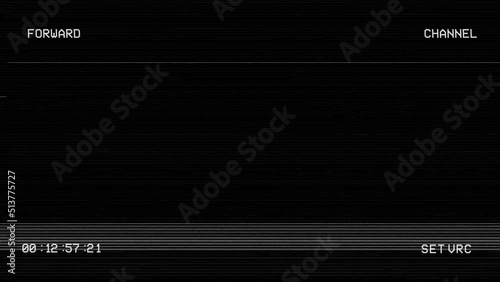 Vintage VHS (Video Home System) defects noise and artifacts effect. 4k glitch effect.