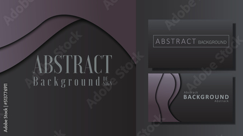Creative business card template with dark color composition elegant concept. Can be used for business cards, brochures, posters, decorations, etc.