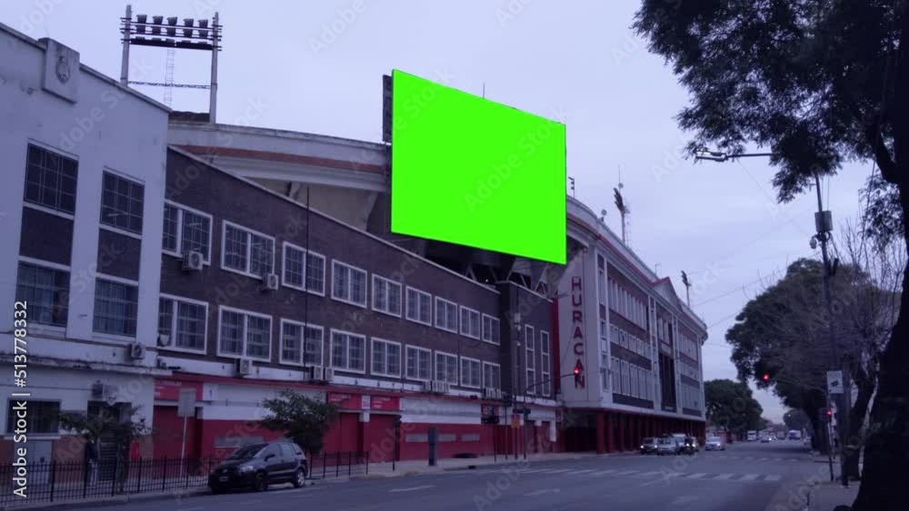 Chroma Key Green Screen Billboard, Large Billboard with Green Screen