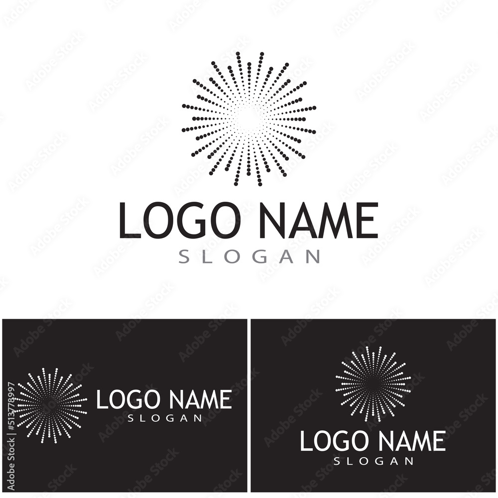 Fototapeta premium Fireworks Logo Template vector symbol