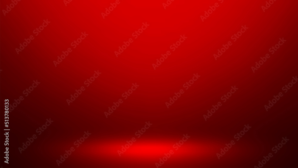 Empty red color studio room background, can use for background and ...