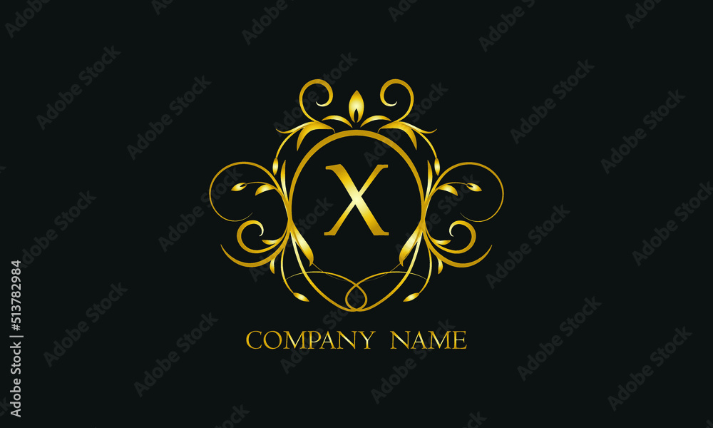 Creative monogram, icon with letter X. Logo design for your business, restaurant, invitation, label.