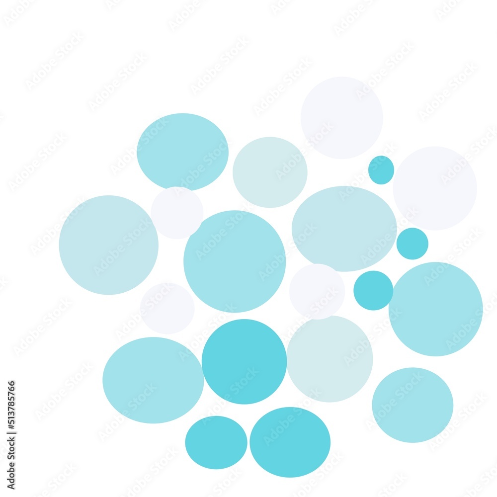 abstract blue circles on white background