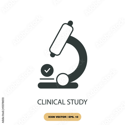 clinical study icons  symbol vector elements for infographic web