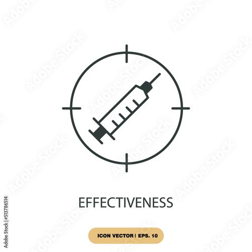 effectiveness icons  symbol vector elements for infographic web