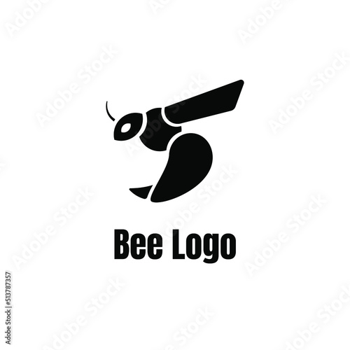 simple logo design a flying bee