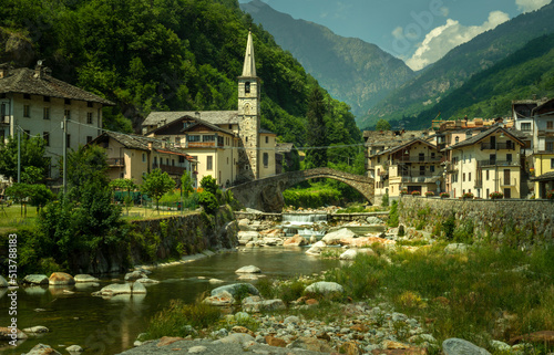 Fontainemore town, Aosta Valley Italy