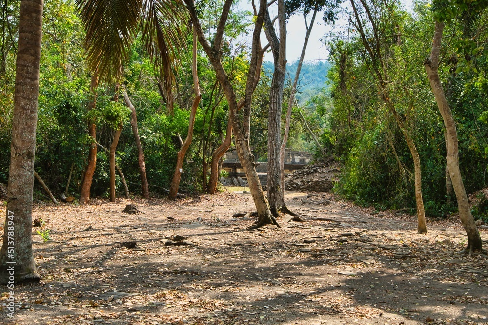 Fototapeta premium El Tajin ruins in Veracruz , Mexico. 2022 04 02. Pre - Columbian archeological site southern Mexico, one of the largest and most important cities of the Classic era of Mesoamerica, from 600 to 1200 CE