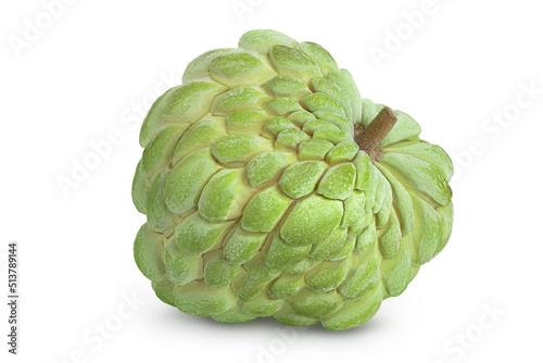 Foto Sugar apple or custard apple isolated on white background with full depth of field