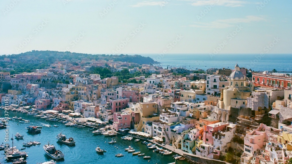 View over Procida, Italy