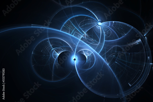 Abstract blue circles futuristic background