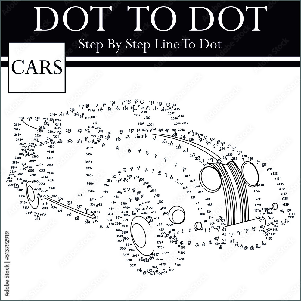 Obraz premium Connect The Dots and Draw. Educational Game for Kids.