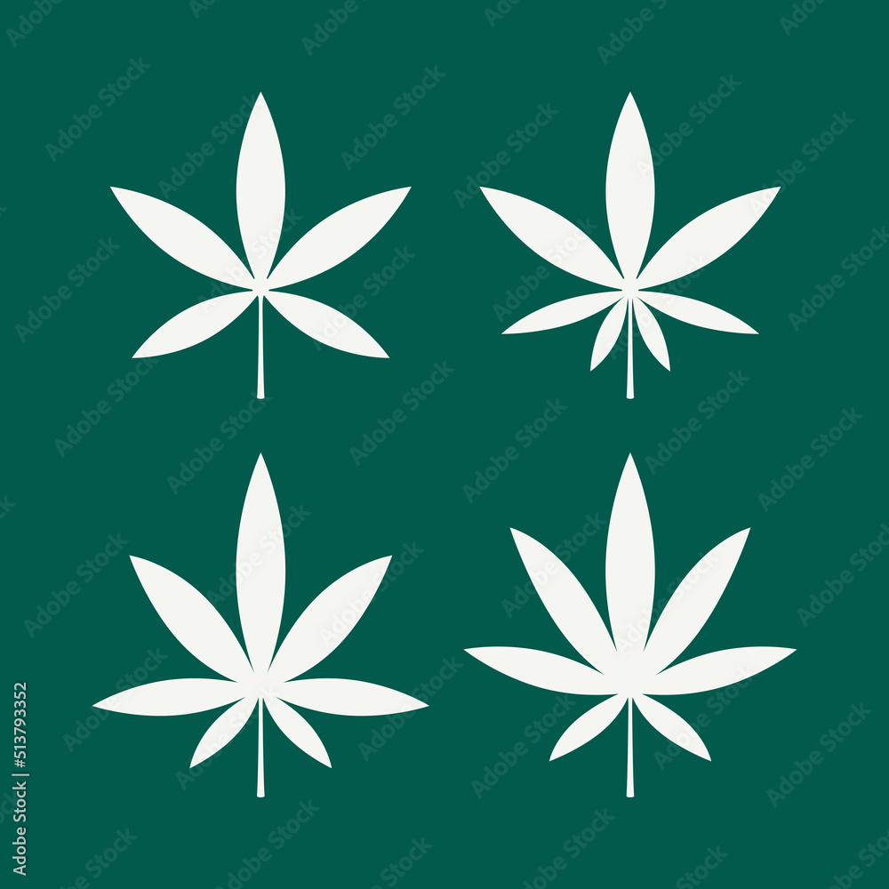 Cannabis leaf. Mariuhana leaf symbol, marijuana or hemp icon, cannabis medical sign, weed drug vector illustration.