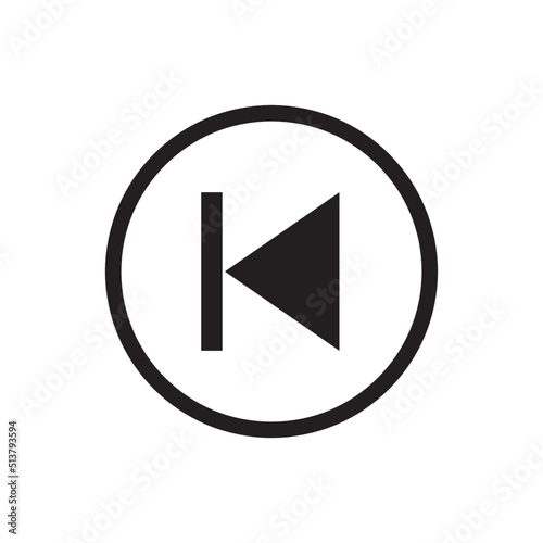 Free Download Vector outline round previous track button, isolated on the transparent background - GFXLoad