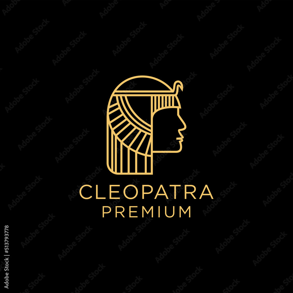 Cleopatra logo design icon template Cleopatra logo design icon template