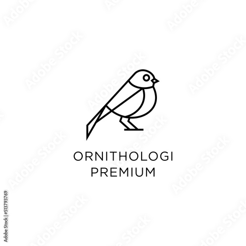 Ornitholgi logo design icon template