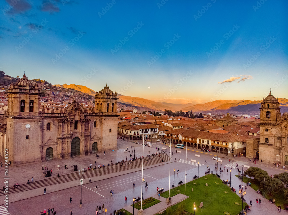 Main Square and downtown of Cuzco, peru