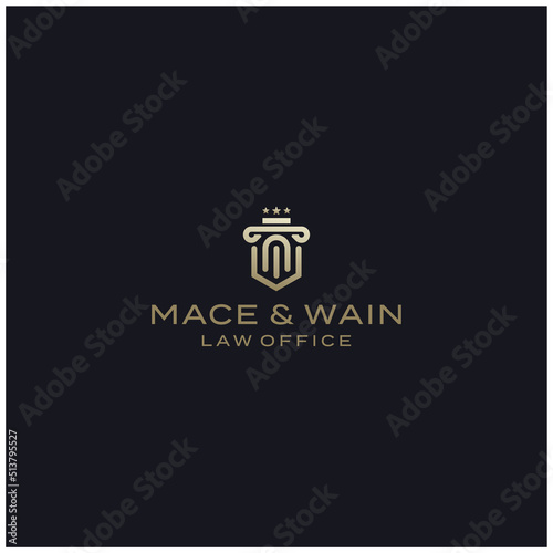 creative pillar and law logo design
