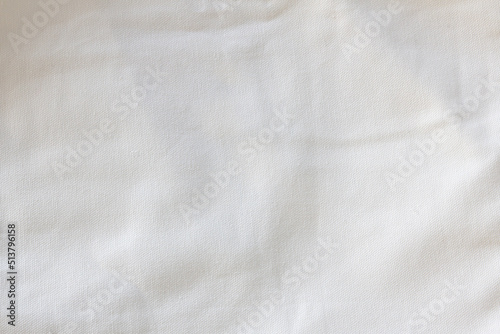 Obraz na plátně Crumpled fabric texture, white table cloth , white canvas