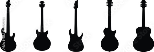 Guitar Silhouettes in vector