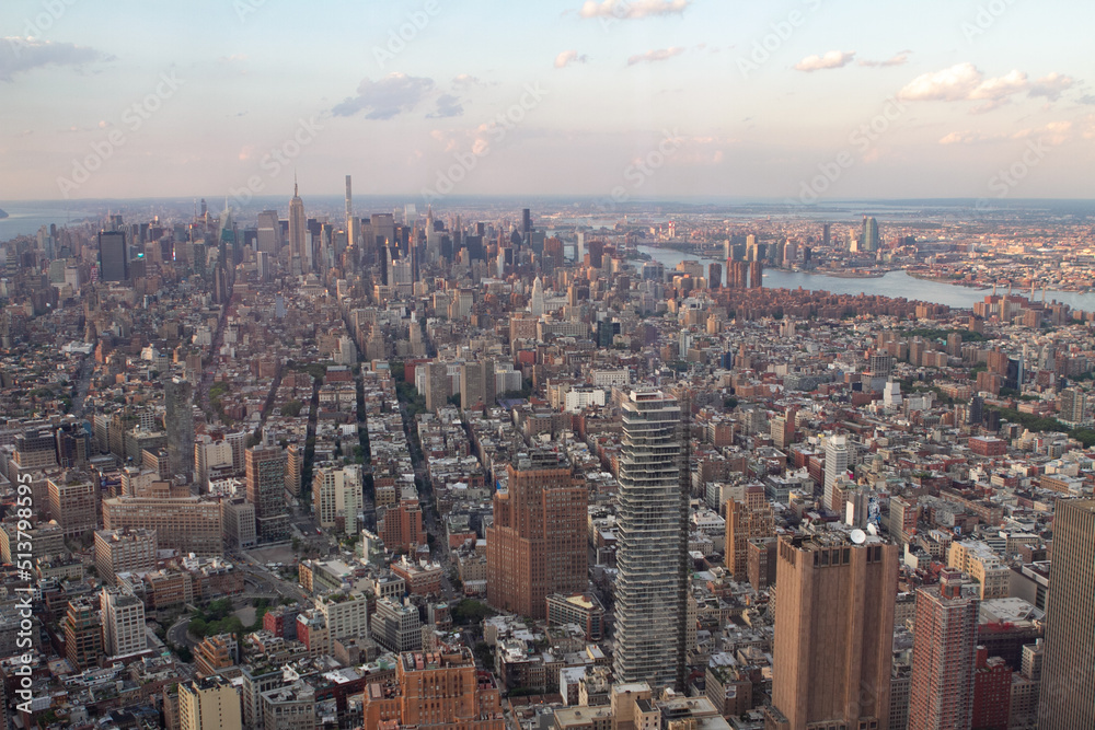 Aerial view of the Manhattan skyline