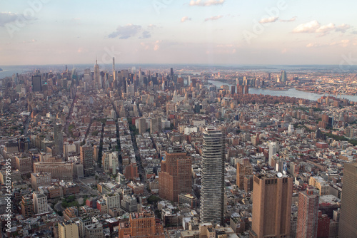 Aerial view of the Manhattan skyline