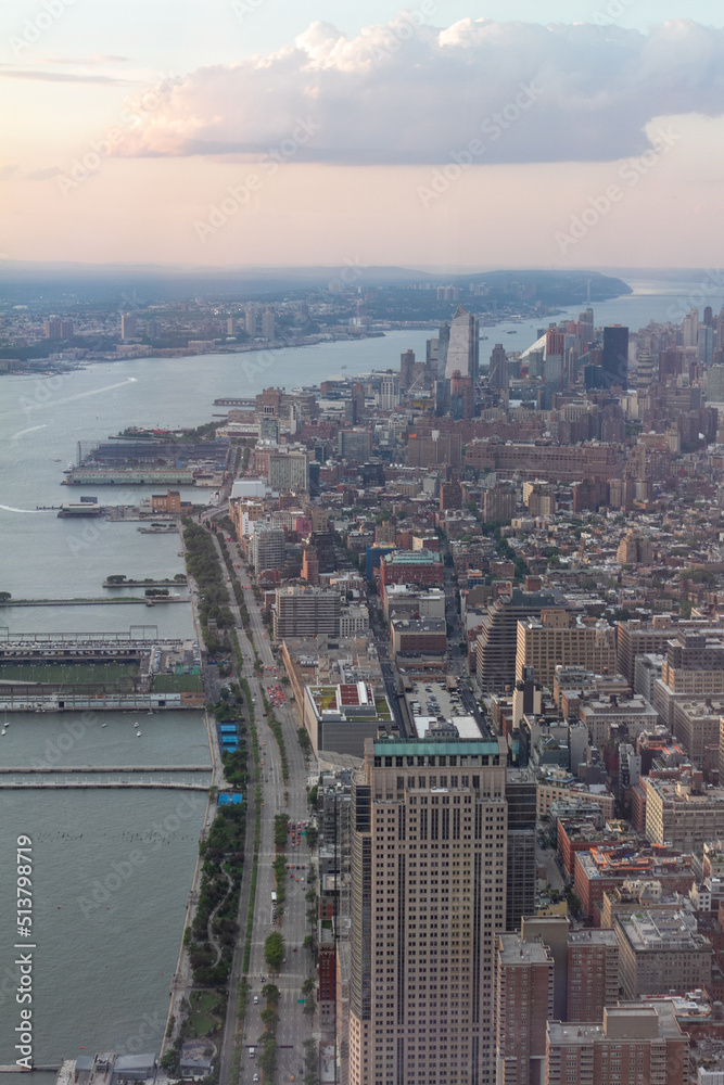 Fototapeta premium Aerial view of the Manhattan skyline