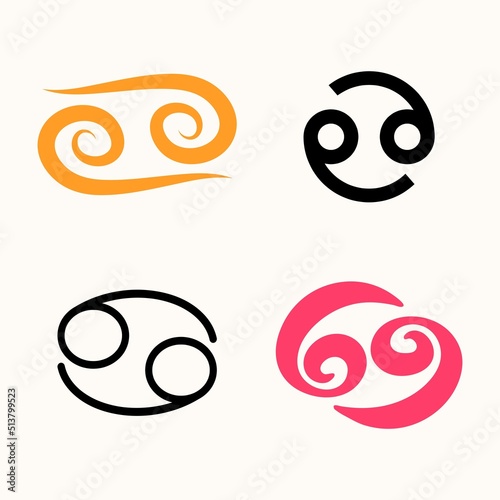 Cancer zodiac sign symbol icon