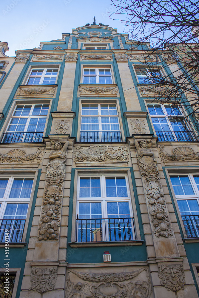 Decor of old building in Gdansk, Poland Decor of old building in Gdansk, Poland