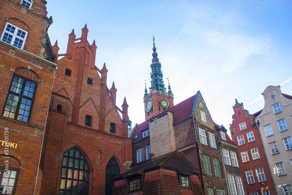 Fragment of Saint Mary Cathedral in the old town of Gdansk