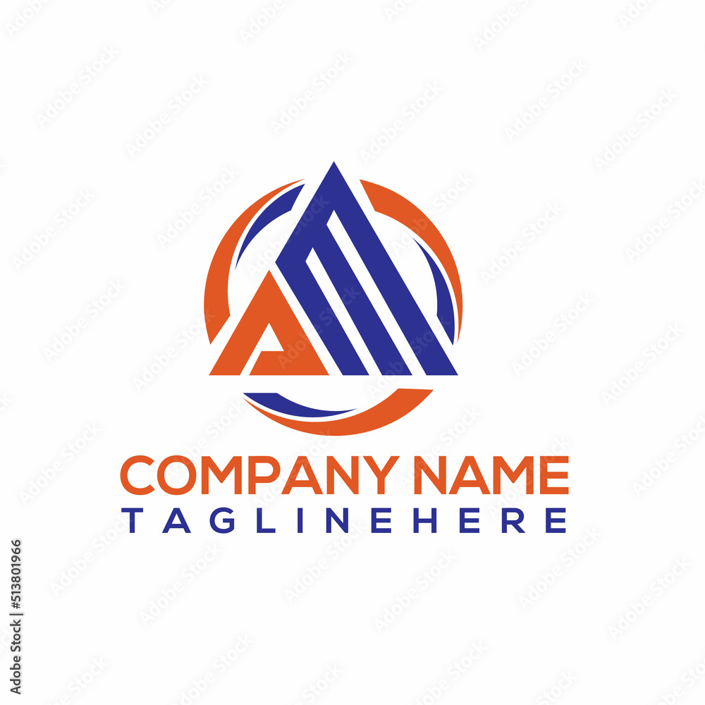 AM Letter Logo Design AM Letter Logo Design