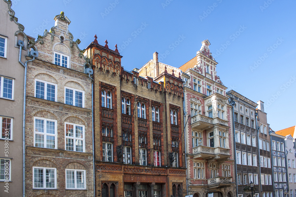 Architecture of Old Town in Gdansk, Poland