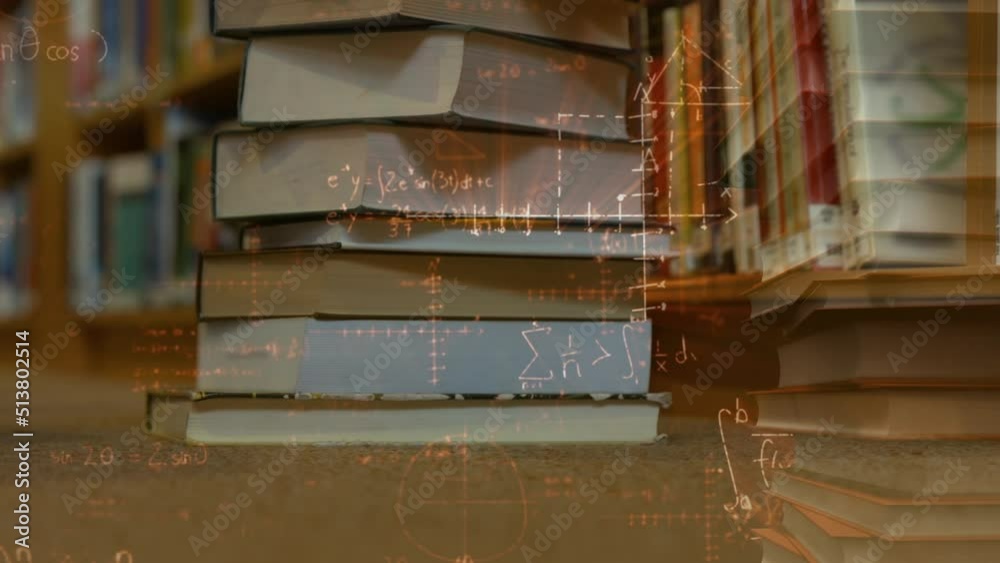 Animation of data processing over library Animation of data processing over library